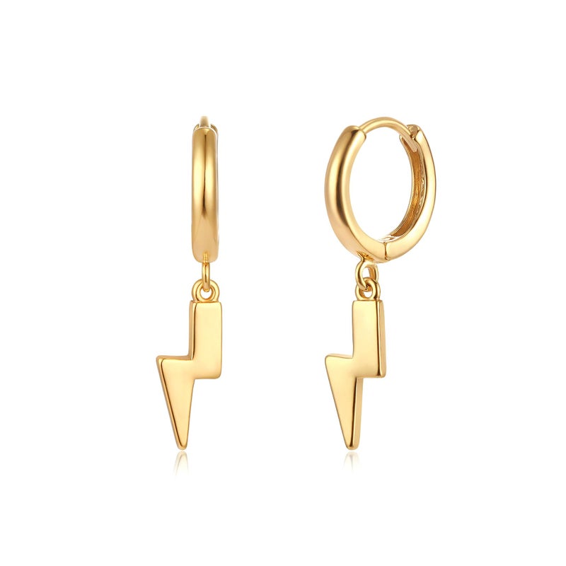 FETTERO 14K Gold Plated Earrings Dangle Drop Hoop Earrings for Women Dainty Hypoallergenic Earrings Delicate Boho Earring Jewelry - Image 1